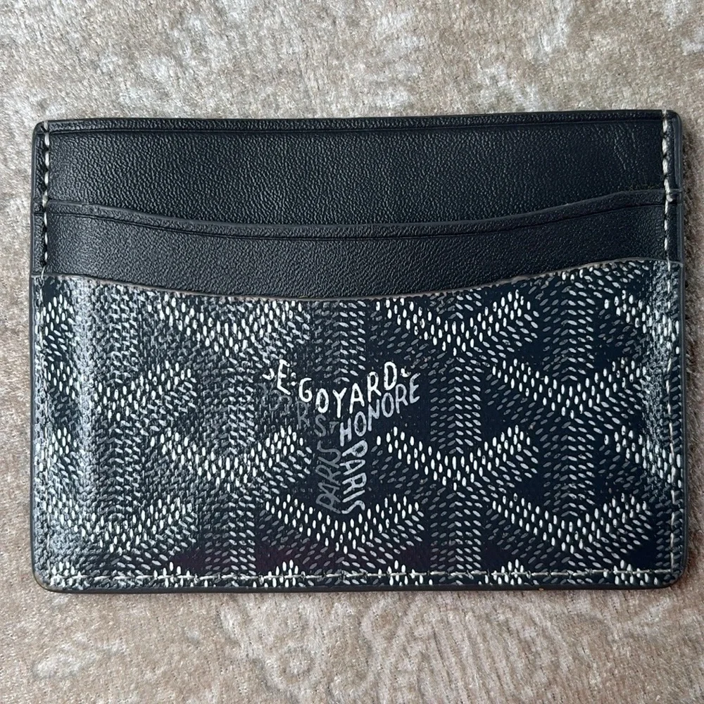 Goyard Paris Saint-Sulpice Card Wallet Grey Compact Goyardine Canvas & Calfskin